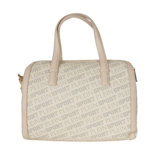 Plein Sport Chic White Eco-Leather Crossbody Bag white-polyamide-crossbody-bag