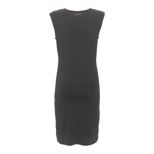 Imperfect Elegant Black Cotton Blend Dress black-cotton-dress-8