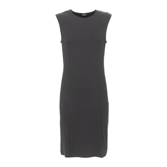 Imperfect Elegant Black Cotton Blend Dress black-cotton-dress-8