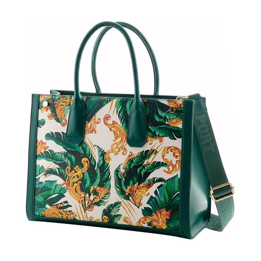 Chic Green Tote with Removable Crossbelt