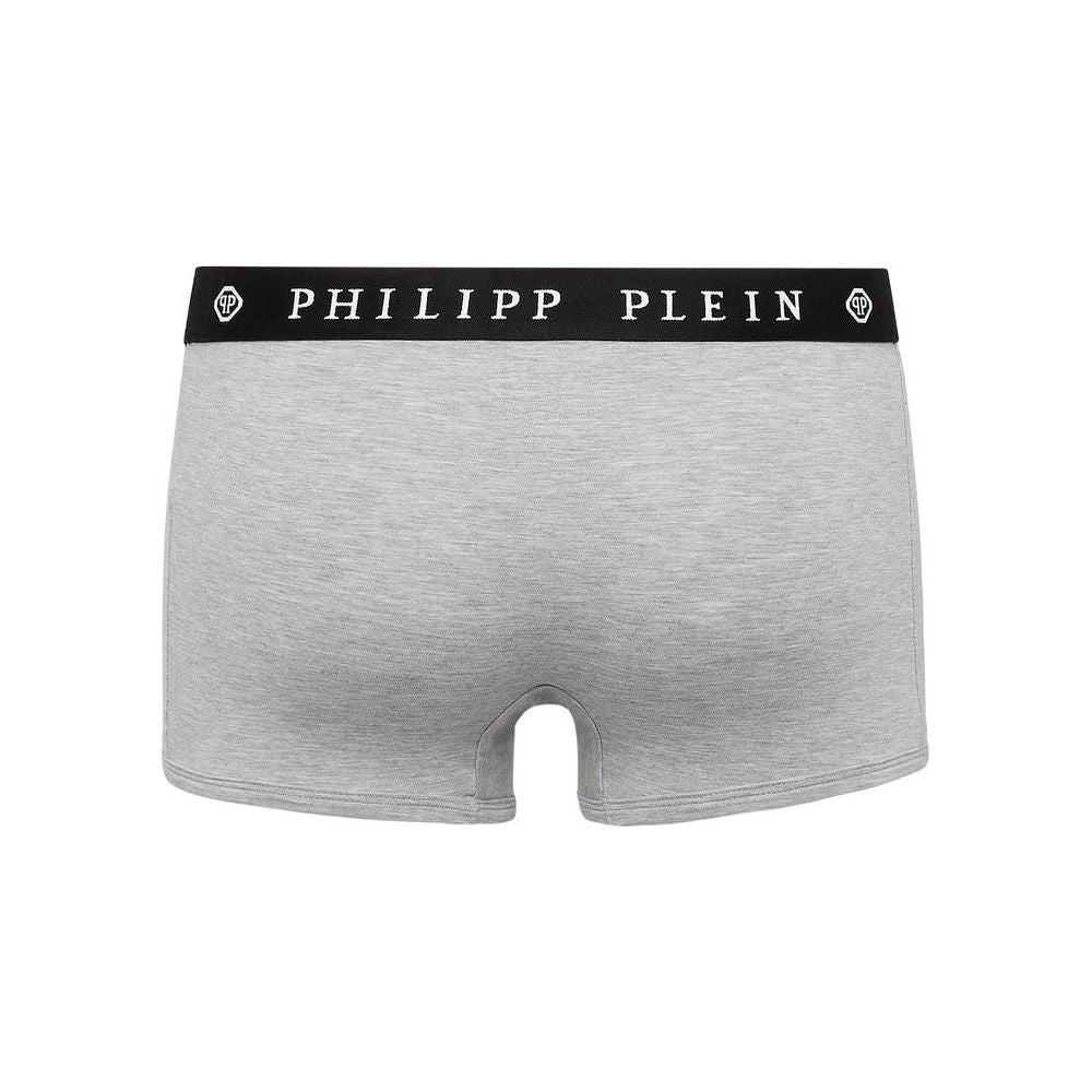 Philipp Plein Sleek Gray Boxer Duo sleek-gray-boxer-duo