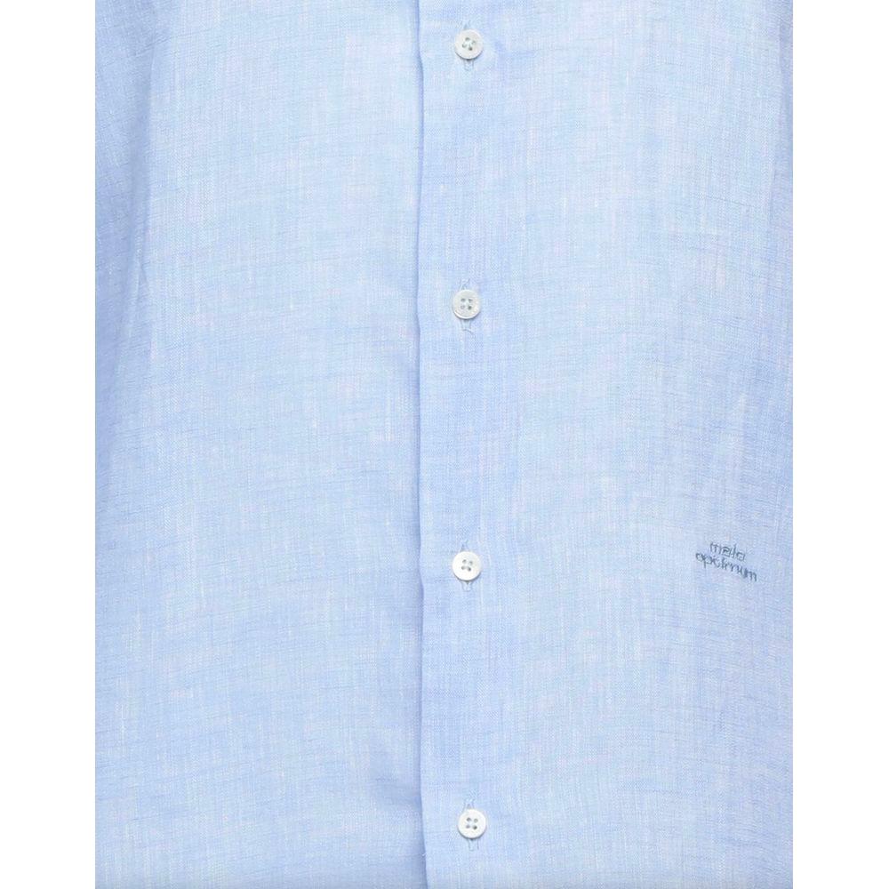 Malo Elegant Light Blue Linen Shirt light-blue-linen-shirt