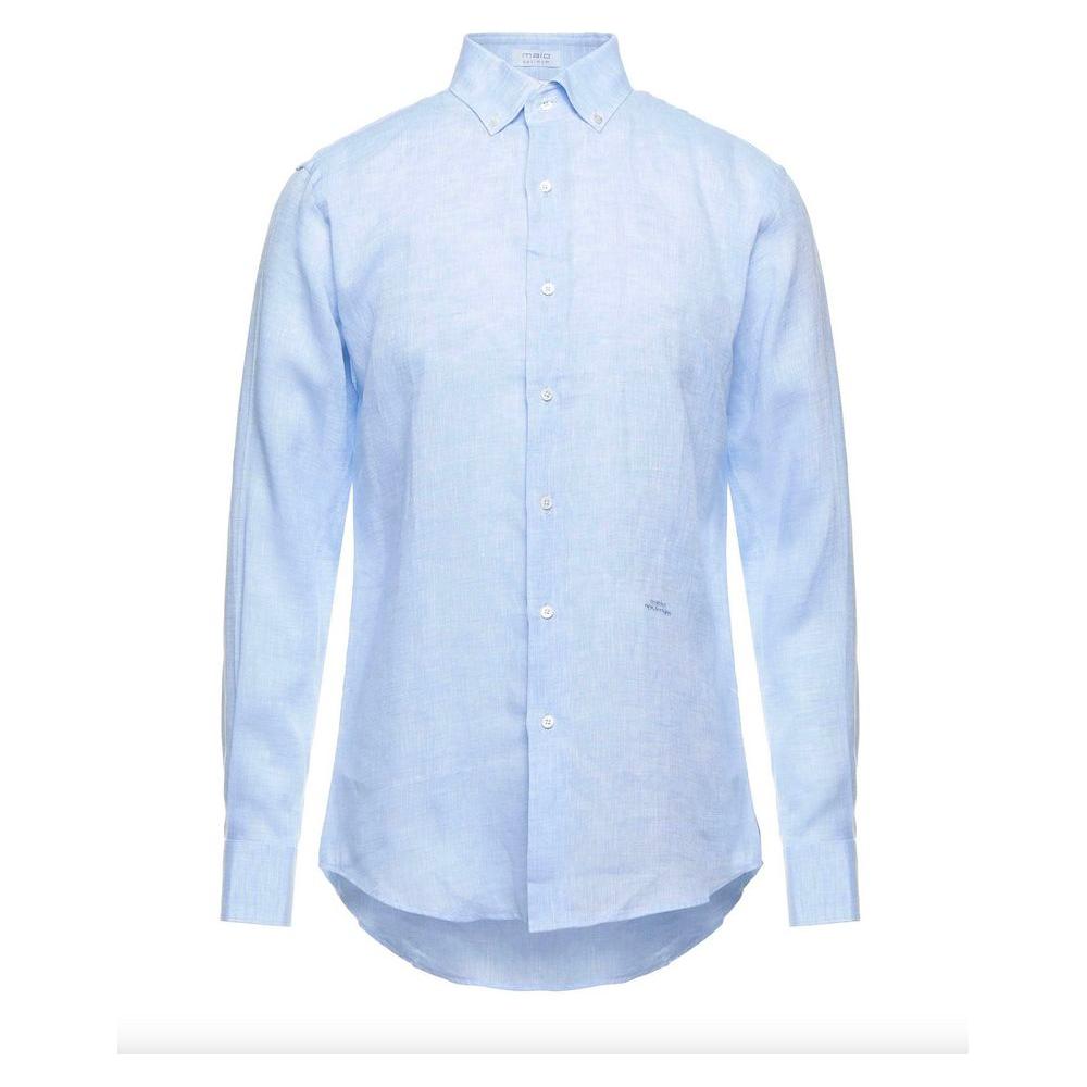 Malo Elegant Light Blue Linen Shirt light-blue-linen-shirt