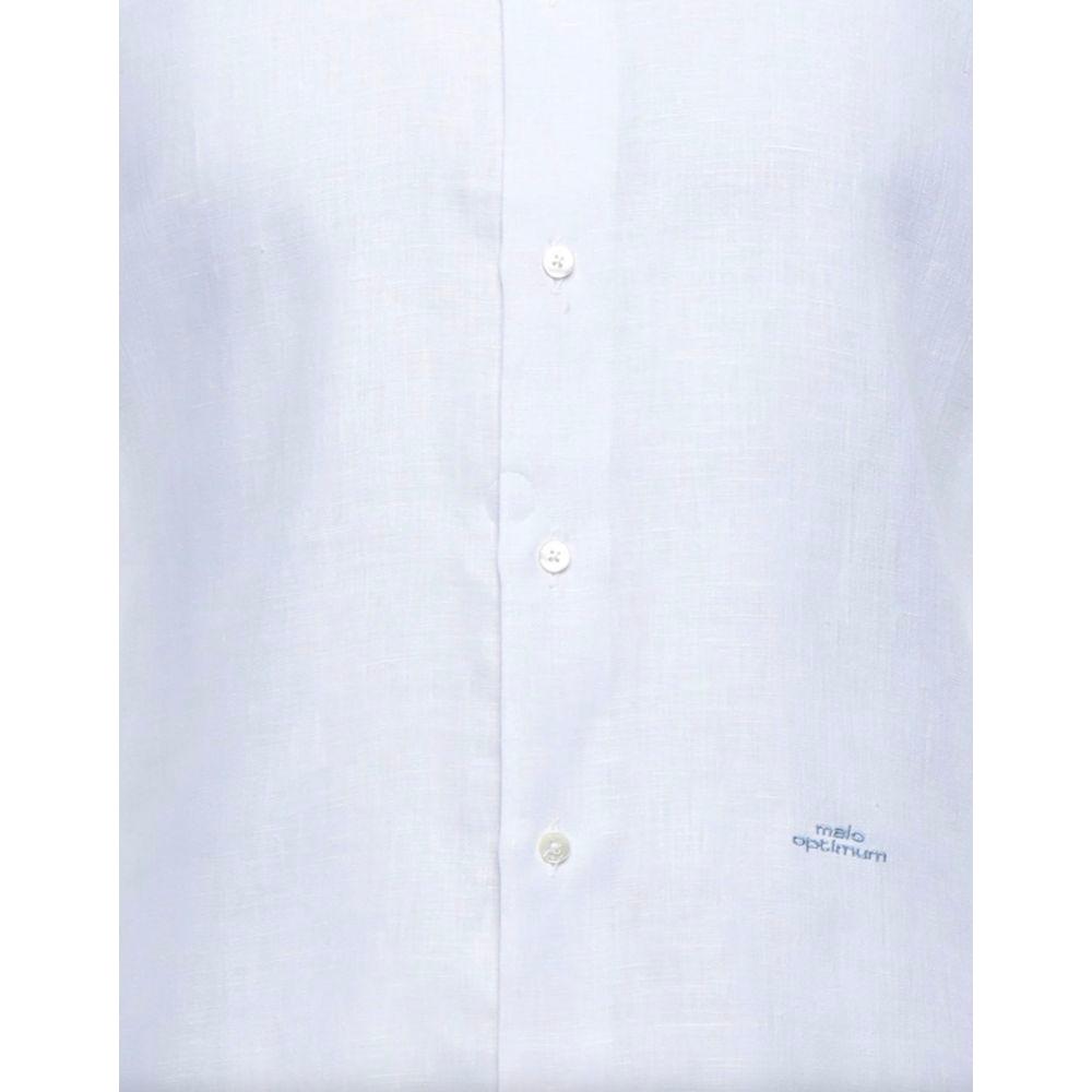 Malo Elegant White Linen Long Sleeve Shirt white-linen-shirt-1