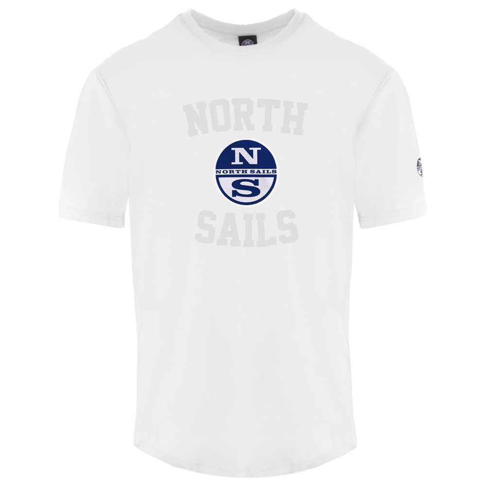 North Sails Elevated Casual White Crewneck Cotton Tee white-cotton-t-shirt-112