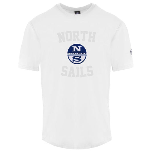 North Sails Elevated Casual White Crewneck Cotton Tee white-cotton-t-shirt-112