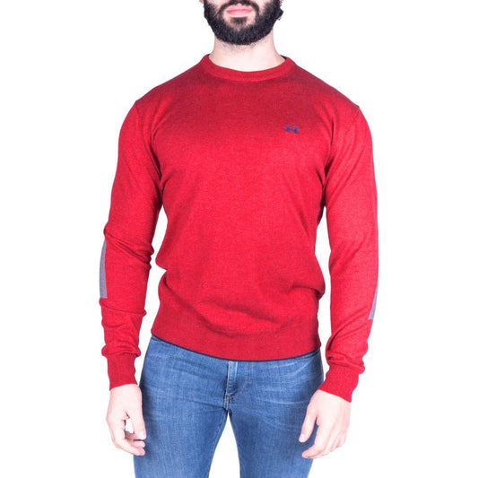 La Martina Chic Cotton Crew Neck Sweater with Embroidered Logo red-cotton-sweater-20