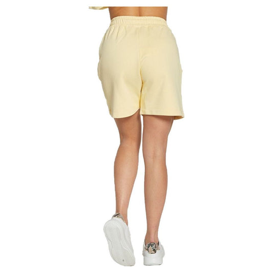 Hinnominate Chic Cotton Bermuda Shorts with Drawstring Waist yellow-cotton-short-2