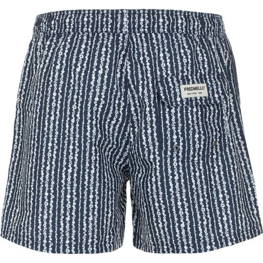 Fred Mello Chic Blue Fantasy Beach Shorts chic-blue-fantasy-beach-shorts