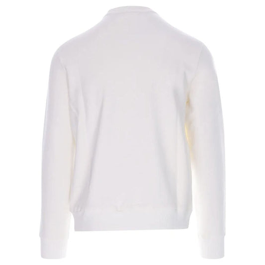 Elegant White Cotton Blend Sweatshirt