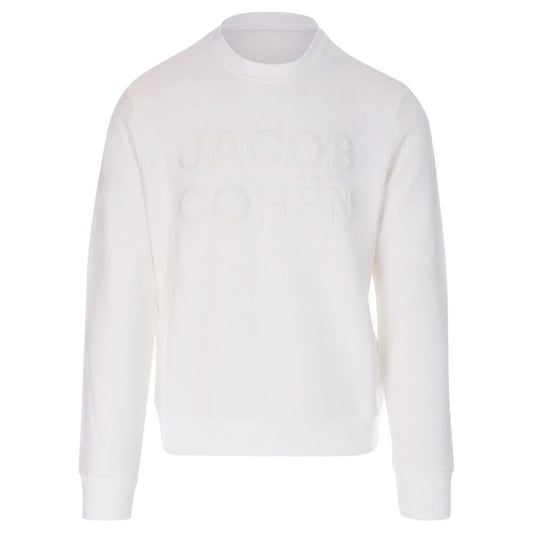 Jacob CohenElegant White Cotton Blend SweatshirtMcRichard Designer Brands£309.00