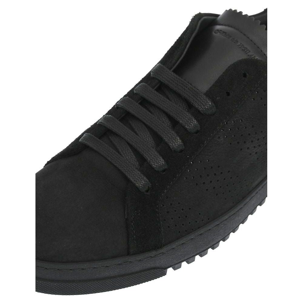 Off-White Elegant Suede Calfskin Sneakers black-calfskin-sneakers-5