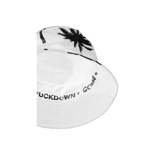 Comme Des Fuckdown Palm Print Chic Fisherman Hat white-polyester-hat