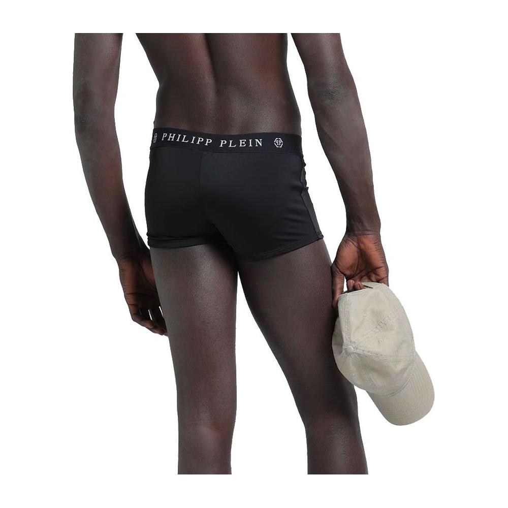 Philipp Plein Sleek Black Designer Men's Swim Boxers sleek-black-designer-mens-swim-boxers