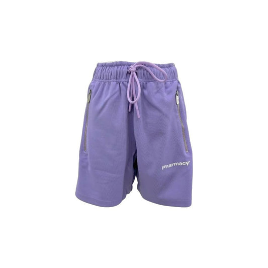 Chic Purple Bermuda Shorts with Side Stripes