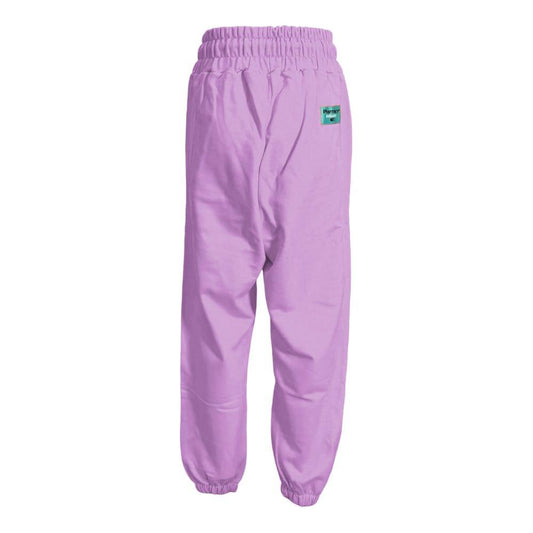 Pharmacy Industry Chic Purple Cotton Sweatpants with Logo purple-cotton-jeans-pant
