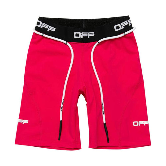 Off-White Chic Pink Elasticized Logo Shorts chic-pink-elasticized-logo-shorts