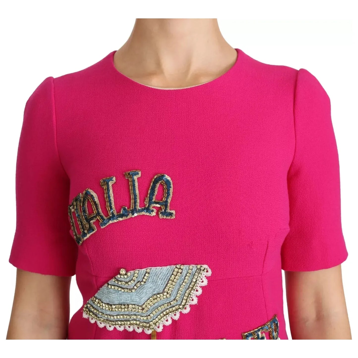 Pink Italia Forever Crystal Sheath Dress