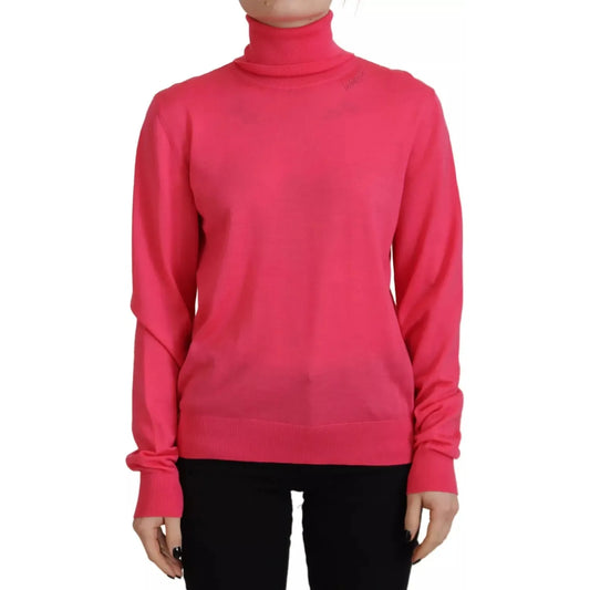 Dsquared²Pink Solid Long Sleeve Turtle Neck Casual SweaterMcRichard Designer Brands£249.00