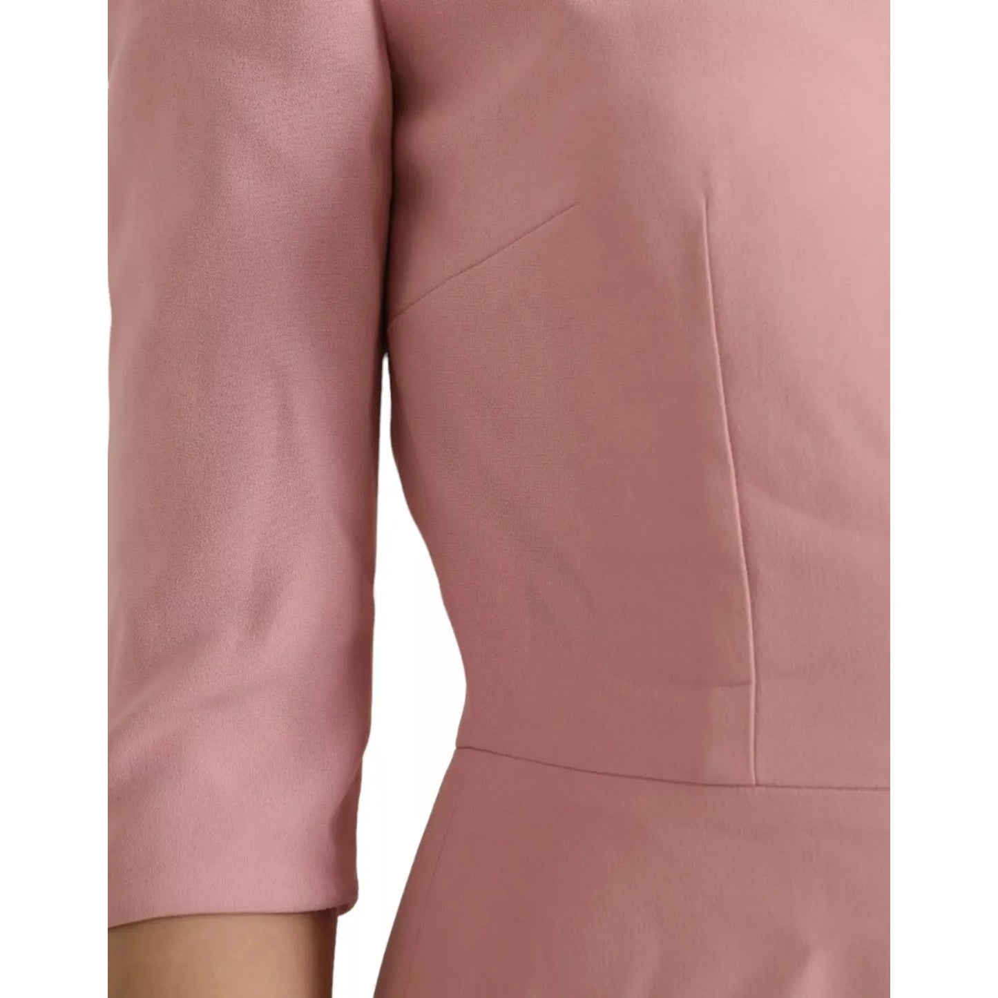 Pink A-line Flare Viscose Short Sleeves Dress
