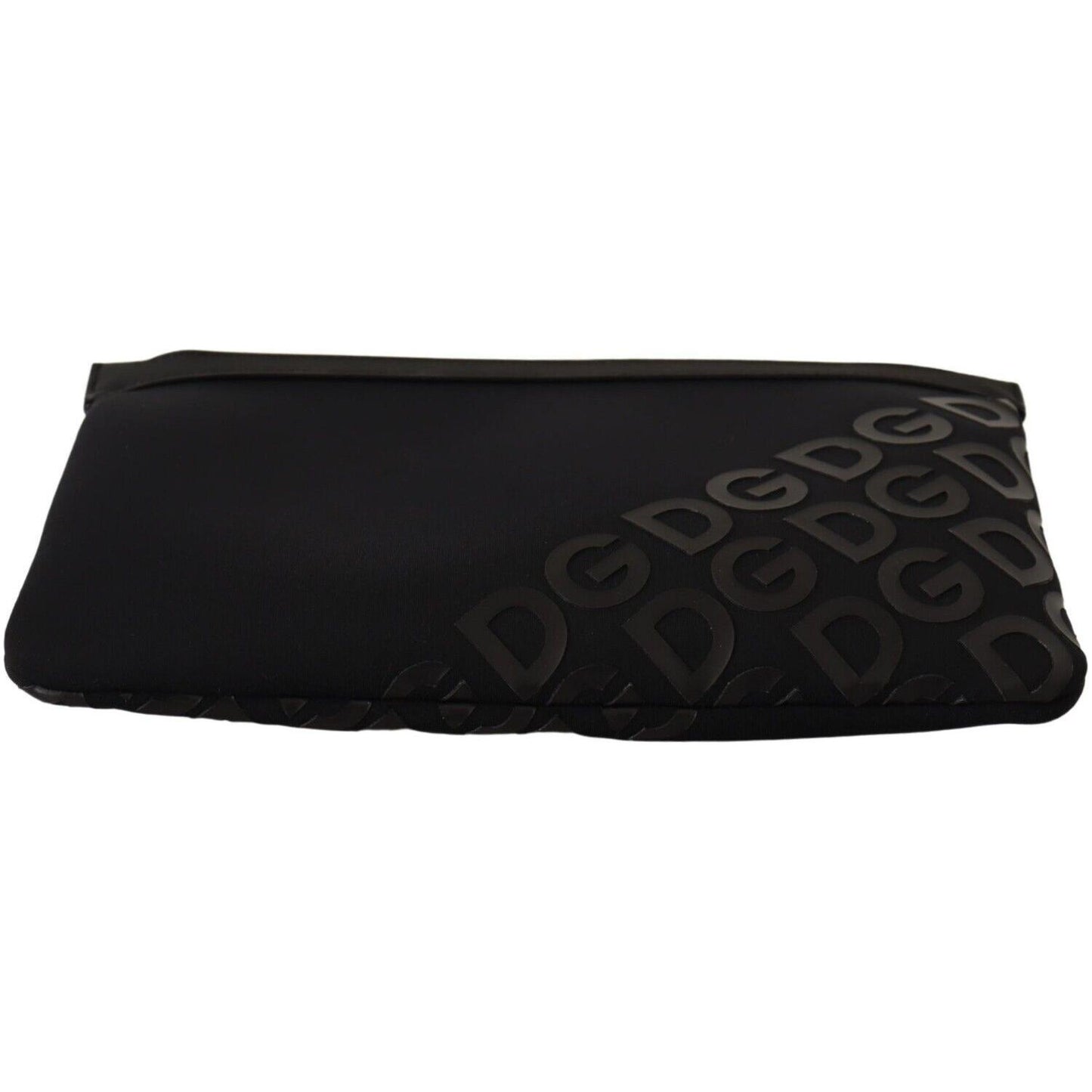 Dolce & Gabbana Sleek Black Monogram Neoprene Fanny Pack sleek-black-monogram-neoprene-fanny-pack