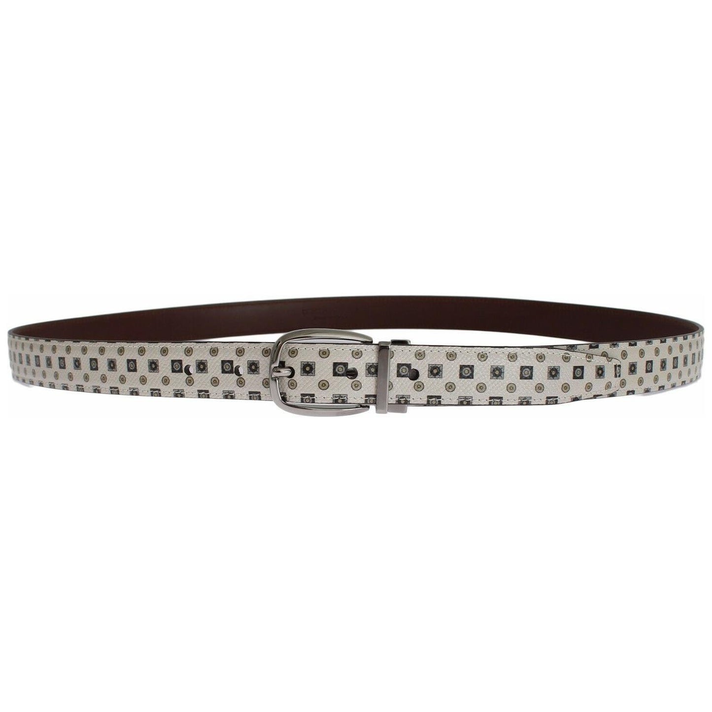 Dolce & Gabbana Elegant Baroque Silk Tie & Leather Belt Set Belt white-silk-bowtie-leather-men-belt-gift-box