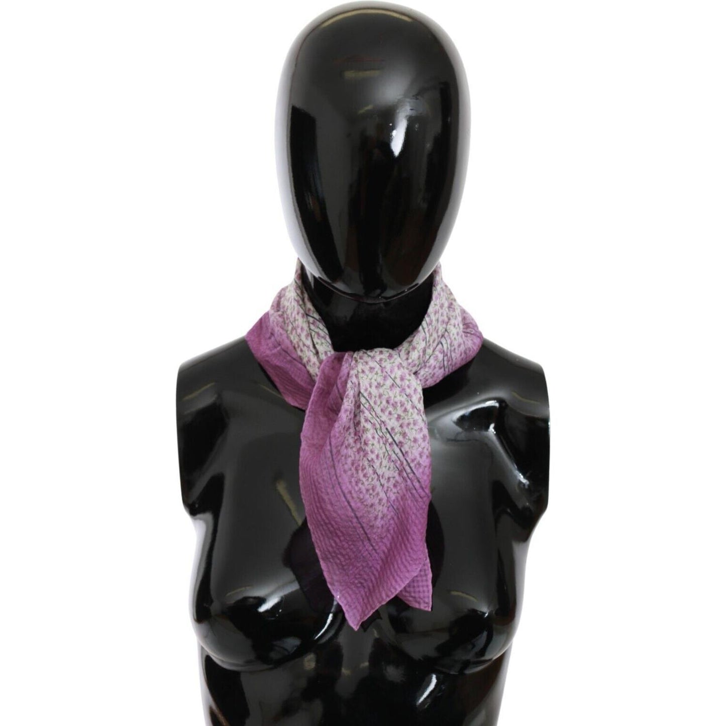 John Galliano Chic Pink Silk Bandana Shawl Scarf pink-bandana-head-wrap-foulard-square-scarf