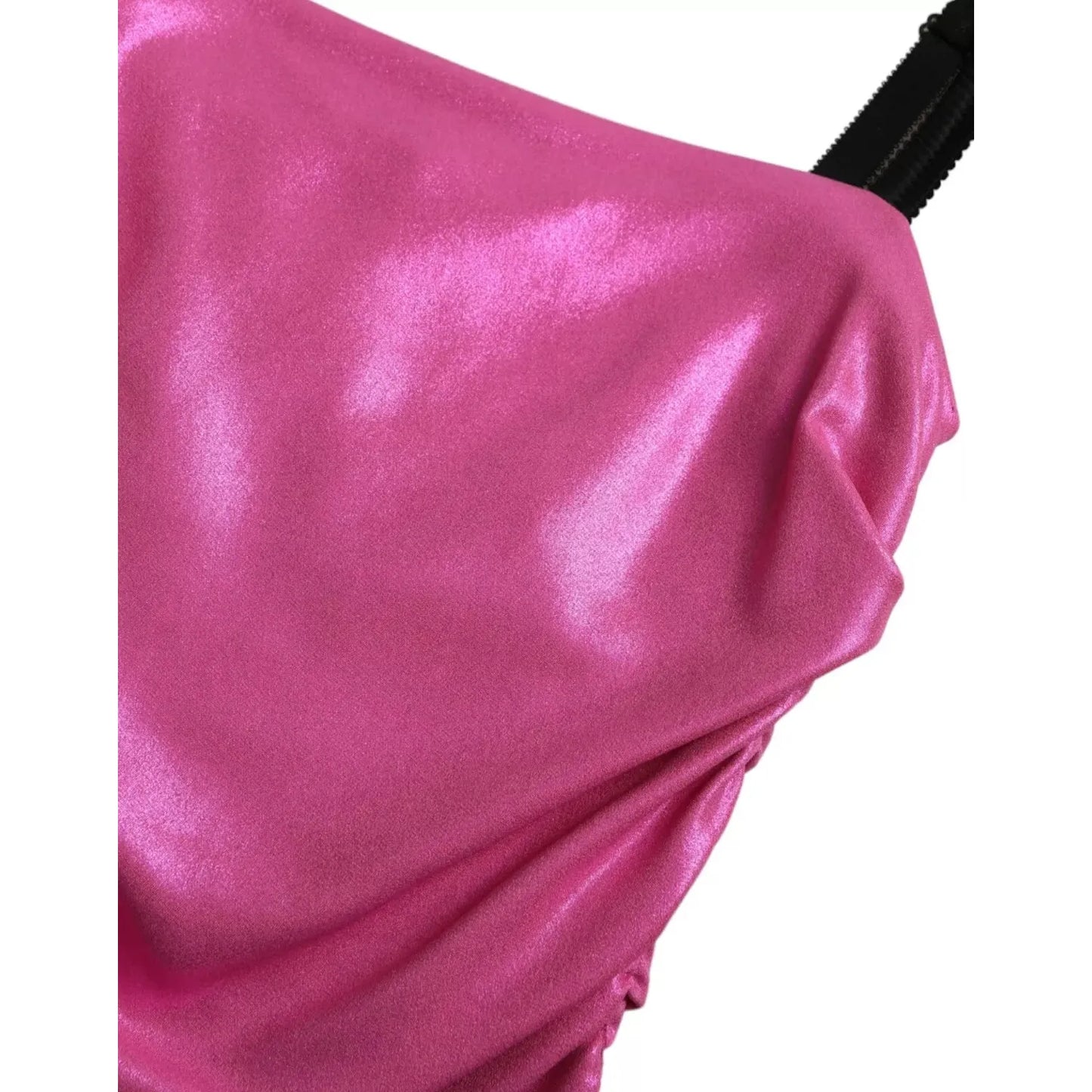 Pink Polyester Sleeveless Bodycon Mini Dress