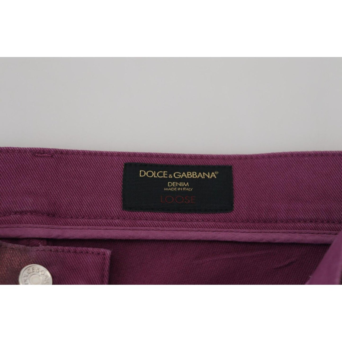 Dolce & Gabbana Elegant Magenta Cotton Trousers magenta-cotton-men-casual-harness-denim-jeans