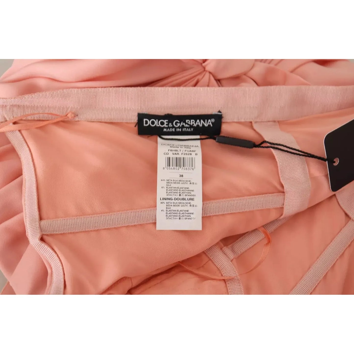 Pink Silk Stretch Strapless Sheath Dress
