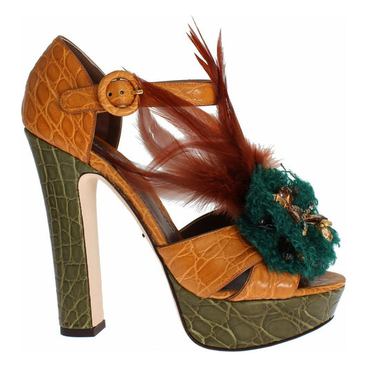 Dolce & GabbanaMulticolor Crystal Ankle Strap Platform SandalsMcRichard Designer Brands£1459.00