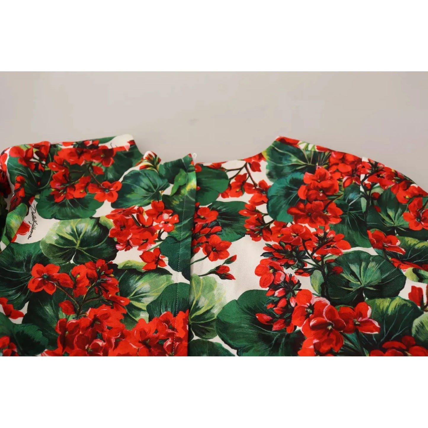 Red Green Portofino-Print Poplin Midi Dress
