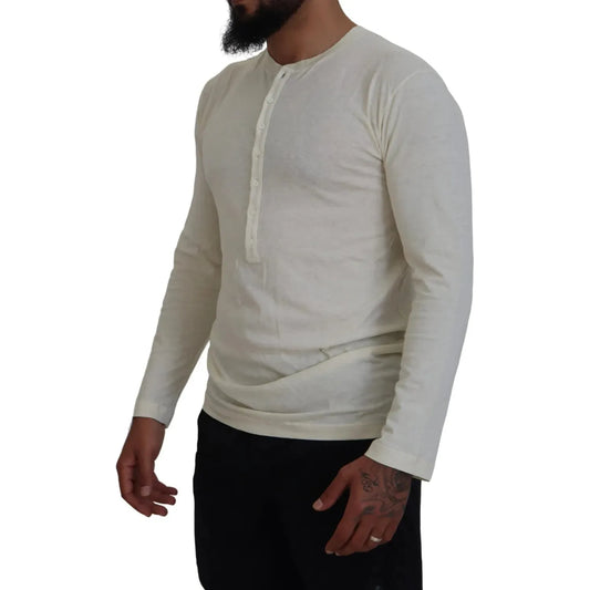 Dsquared²Beige Cotton Linen Long Sleeves Pullover SweaterMcRichard Designer Brands£219.00