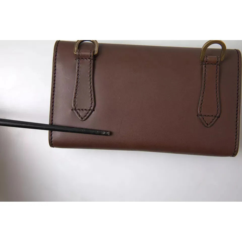 Dolce & Gabbana Elegant Leather Shoulder Bag in Rich Brown elegant-leather-shoulder-bag-in-rich-brown