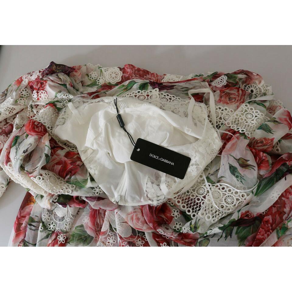Dolce & Gabbana Elegant Floral Maxi Dress with Silk Lining multicolor-floral-silk-maxi-a-line-shift-dress