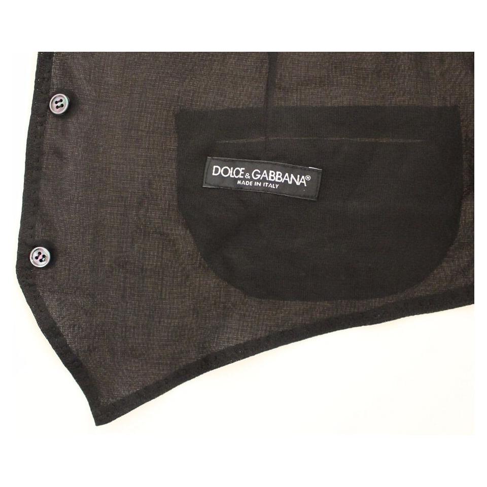 Dolce & GabbanaElegant Black Wool Dress VestMcRichard Designer Brands£209.00