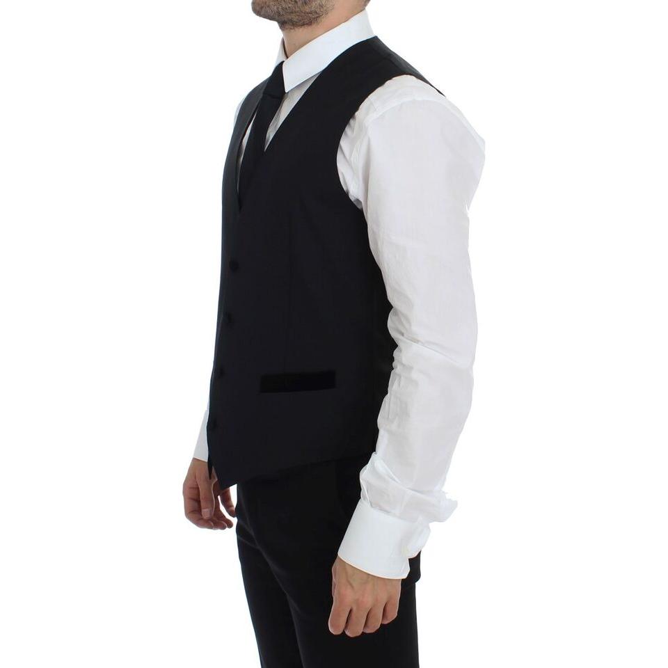 Dolce & GabbanaElegant Black Wool Formal Dress VestMcRichard Designer Brands£189.00