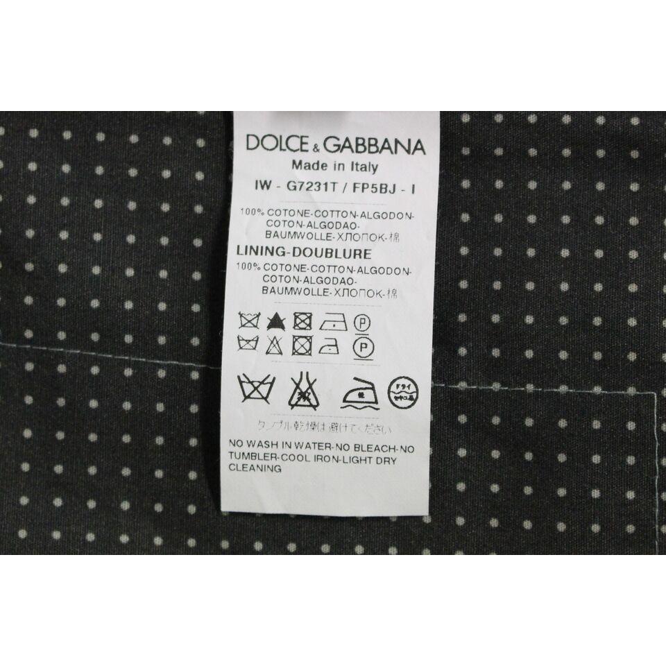 Dolce & Gabbana Elegant Gray Cotton Dress Vest gray-polka-dot-dress-vest-gilet-weste