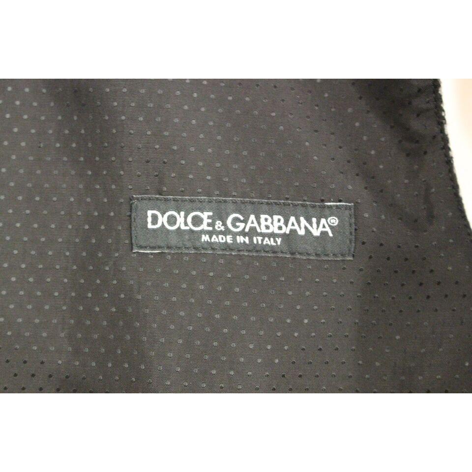 Dolce & Gabbana Elegant Single Breasted Gray Dress Vest gray-cotton-blend-logo-vest-gilet-weste