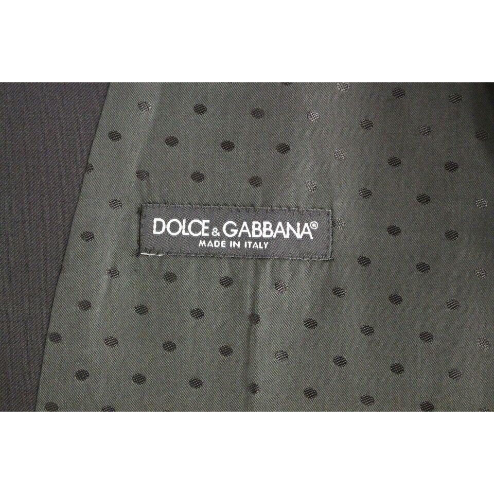 Dolce & Gabbana Elegant Black Wool Formal Dress Vest black-wool-formal-dress-vest-gilet-weste-1