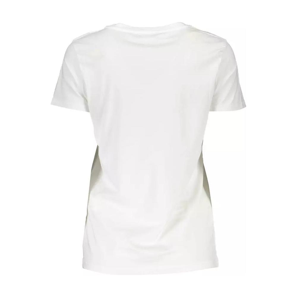 Scervino Street Chic White Tee with Contrasting Embroidery Detail chic-white-tee-with-contrasting-embroidery-detail