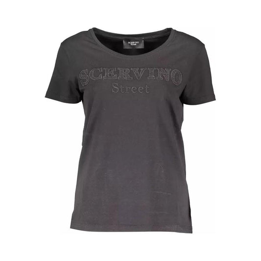 Scervino Street | Chic Embroidered Logo Tee with Contrasting Accents| McRichard Designer Brands   