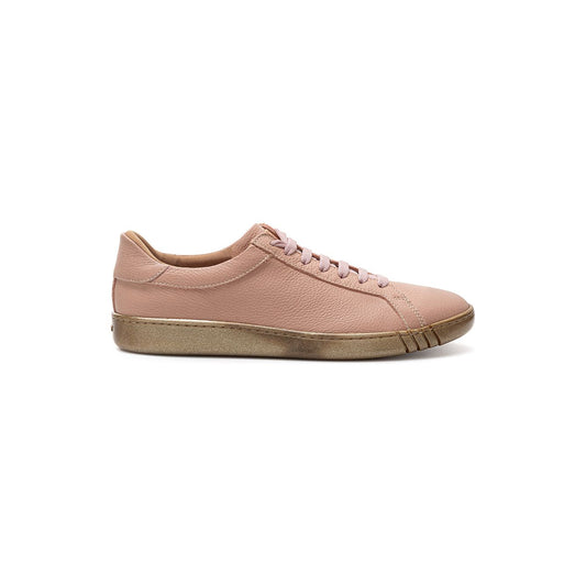 Bally | Elegant Pink Leather Lace-up Sneakers| McRichard Designer Brands   