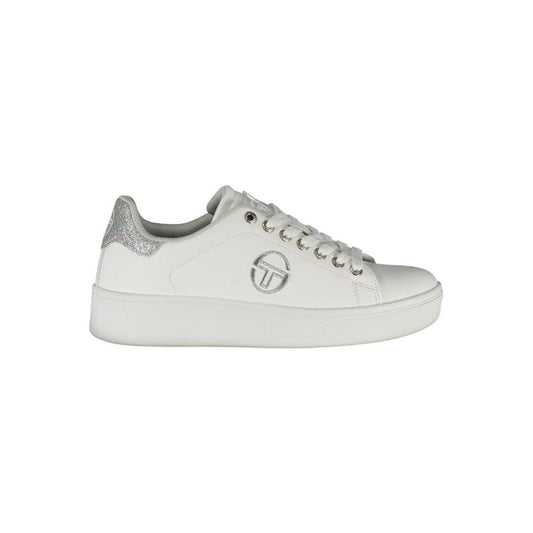 Sergio Tacchini | Chic White Lace-up Sneakers with Contrast Details| McRichard Designer Brands   
