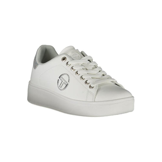 Sergio Tacchini Chic White Lace-up Sneakers with Contrast Details chic-white-lace-up-sneakers-with-contrast-details
