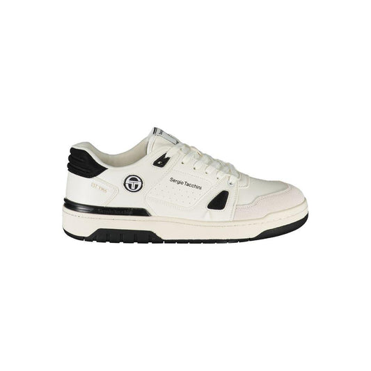 Sergio Tacchini | Sleek White Lace-up Sneakers with Contrast Details| McRichard Designer Brands   