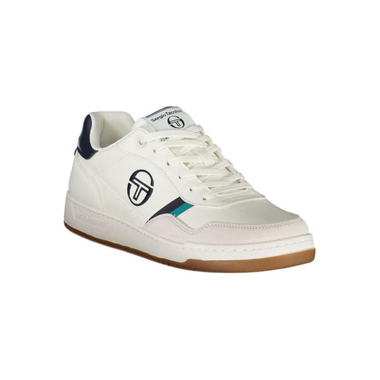 Sergio Tacchini Sleek White Sneakers with Contrast Embroidery sleek-white-sneakers-with-contrast-embroidery