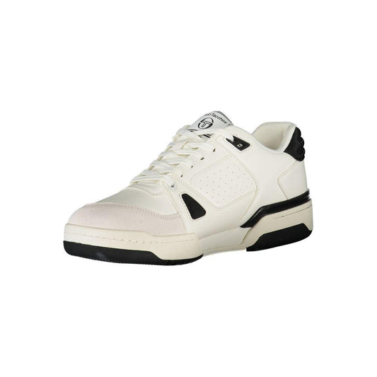 Sergio Tacchini Sleek White Lace-up Sneakers with Contrast Details sleek-white-lace-up-sneakers-with-contrast-details