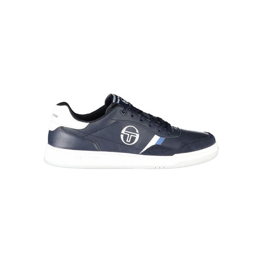 Sleek Blue Sneakers with Embroidered Accents
