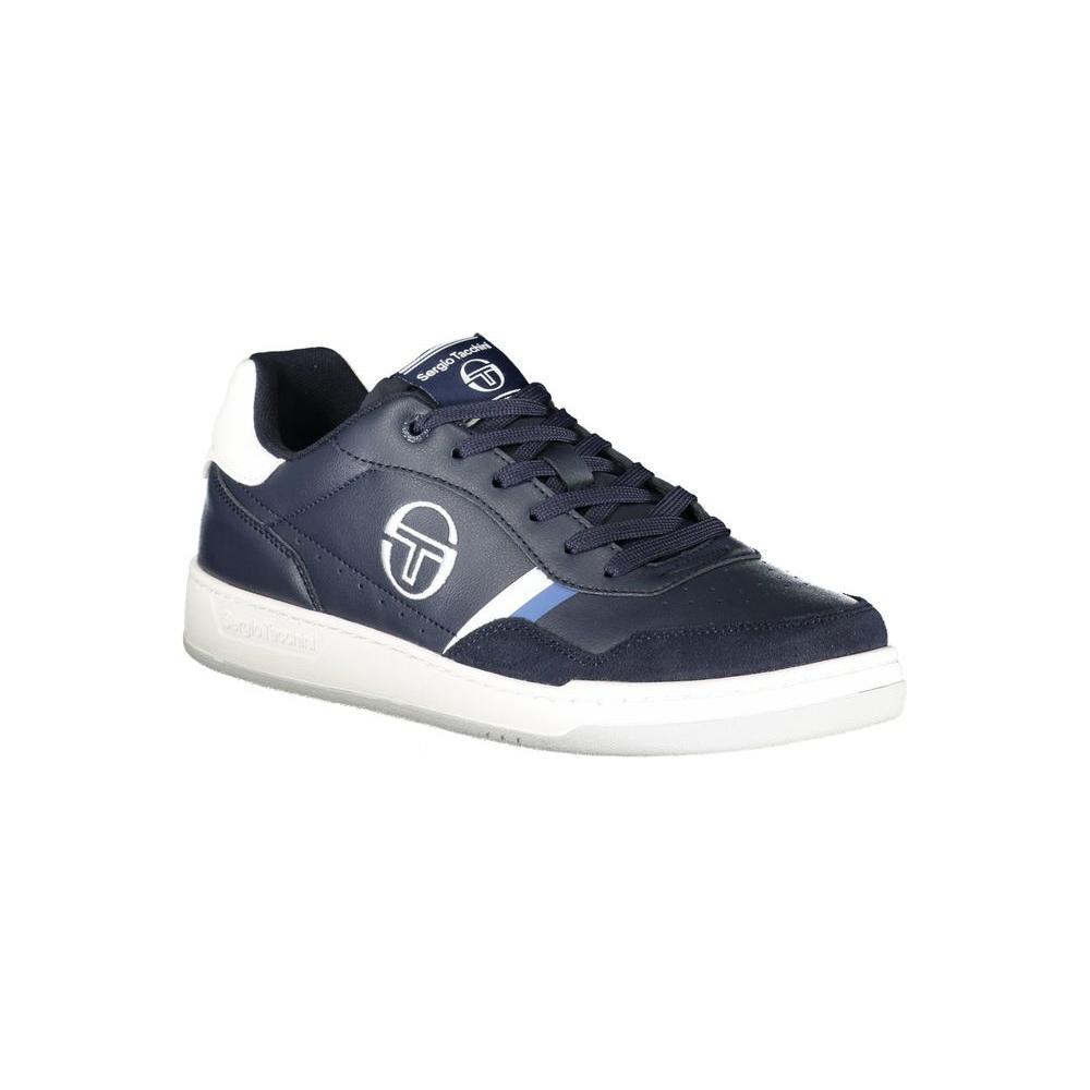 Sergio Tacchini Sleek Blue Sneakers with Embroidered Accents sleek-blue-sneakers-with-embroidered-accents